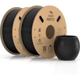 Resim Storemax Creality Ender Pla Filament, 1,75 Mm, 3D Yazıcı Filamenti, 300 Mm/sn'ye Kadar Yüksek Hız, Geri Dönüştürülebilir Karton Makara, 1 Kg*2 (2,2 Lb*2) Kadar Çoğu Fdm 3D Yazıcı Için Uygundur, Siyah + 