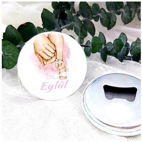 Resim El Ele Baskılı Kız Bebek Açacak Magnet Hediyelik 15 Adet 