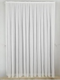 Resim Altuntaş Tasarım NATUREL KETEN TÜL PERDE 1X2 SEYREK PİLE - ENXBOY Beyaz 150 x 240 
