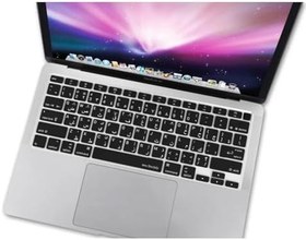 Resim McStorey Arapça Baskılı Klavye Koruyucu MacBook Air A1932 A2179 A2337 M1 Uyumlu | US Amerikan Düz Enter | İnce Silikon Keyboard Cover Siyah Siyah 