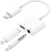 Resim PolyGold Ios iPhone Uyumlu Lightning 2 In 1 Şarj ve Aux Kulaklık Dönüştürücü Aparat 