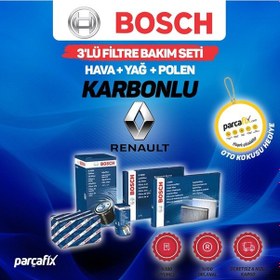 Resim Renault Laguna 3 1.5 Dci Bosch 3'Lü Filtre Seti 2007-12 Karbonlu 