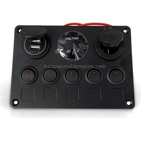 Resim Bfy Switch Panel 5'li Kombine Sigorta Paneli 