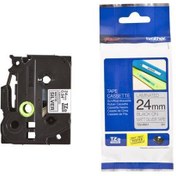 Resim Brother TZE-M951 24 mm Mat Gümüş Üzeri Siyah Laminasyonlu Etiket 