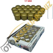 Resim A Kalite Mefsa Bijon Kapağı Düz 17 Mm Altın Sarı 20 Li Set 