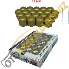 Resim A Kalite Mefsa Bijon Kapağı Düz 17 Mm Altın Sarı 20 Li Set 
