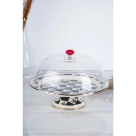 Resim Acar Home Acar Qualita King Emaye Dama Dekor Kek Fanusu 