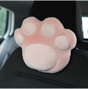 Resim Araba Peluş Kafa Yastık Kedi Pençe Araba Boyun Yastık Araba Kadın Dekoratif Malzemeleri, Renk: Pembe Kafalık, Size:pink Headrest 