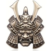 Resim Oldfriend Bronz Hayalet Samurai Japon Çizgi Film Araç Çıkartması Dayanıklı Metal Maske 