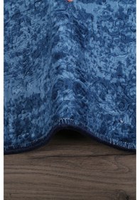 Resim Nova Lacivert 80x150 + 50x80 Cm Büyük Ebat 2'li Banyo Halısı Paspas Seti Yıkanabilir Klozet Takımı Lacivert 