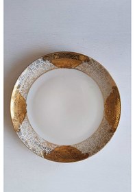 Resim Nurantik Weiden Bavaria Alman Pasta Tabağı Altın 