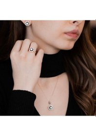 Resim Çerçeve İçinde Elmas Montür Takım Gümüş 