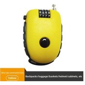 Resim Reedark Motorsiklet Kask Kilit, Genişletilebilir Çelik Tel, 4 Basamaklı Şifre Kilidi, Elektrikli Bisiklet Antifantezi Kilit C32 Model, Sarı 