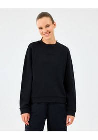 Resim Skechers W Essential Crewneck Sweatshirt Kadın Siyah Sweatshirt S2610011-3817 Siyah 
