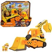 Resim Paw Patrol Rubble and Crew Bark Yard Deluxe Buldozer İnşaat Kamyonu 