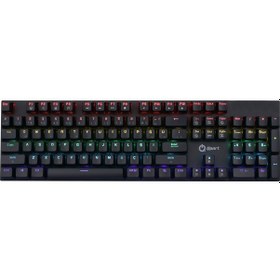 Resim Qpart MECH-2000 Blue Switch Bilek Destekli Rgb Kablolu Mekanik Klavye 