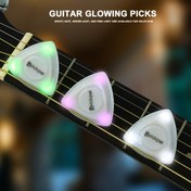 Resim 1pc GlowMax LED Gitar Plektleri, Üç Renk Işık Seçenekleri (Beyaz, Yeşil, Pembe), Dayanıklı PC Malzemesi, Akustik ve Elektro Gitarlar, Bas, Ukulele ile Uyumlu - Müzisyen Aksesuarı 