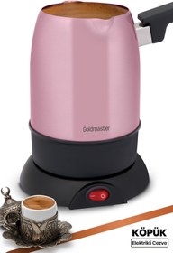 Resim GoldMaster Köpük Sedef Pembe Çift Ağızlı Paslanmaz Çelik Elektrikli Cezve 