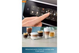 Resim Philips LatteGo 3300 Serisi Espresso, Kahve, Cappuccino, Latte Macchiato Sıcak & Soğuk Süt köpüklü Espresso Kahve Makinesi +2KG Tchibo Çekirdek Kahve 