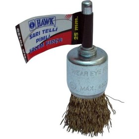 Resim Hawk 10141 17 Mm Sarı Telli Pimli Kalem Fırça 