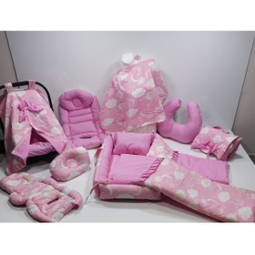 Resim Balamira Pembe Benekli 13 Lü Babynest Seti 