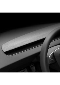 Resim Tesla Model Y Juniper İçin Uyumlu Göğüs Havalandırma Alanı Kaplama 2 Parça Parlak Karbon 