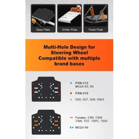 Resim Pxn A11 Katlanabilir Yarış Direksiyonu Standı | Çoklu Açı ve Yükseklik Ayarı | Logitech, Moza, Fanatec Uyumlu 