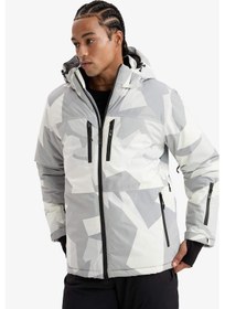 Resim Defacto Defactofit Kayak Montu Su İtici Rüzgar Geçirmez Kapüşonlu Fermuarlı Ultra Korumalı A7116ax25wngr91 Gri-gr91 