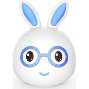 Resim Soulader Usb İle Şarj Edilebilir Yüz İfadeli Led Gece Lambası, Oda Dekorasyonu İçin Modern Aydınlatma Mavi 