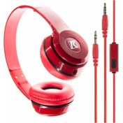 Resim Kensa Kh-08 Aux Kablolu Mikrofonlu Kulaklık Kırmızı 