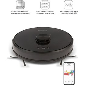 Resim Homend Alex Laser 1282H Moplu ve Haritalamalı Akıllı Robot Süpürge 2023 Model Siyah 