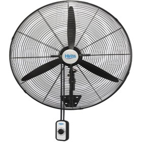 Resim HIMS HEF-DA650 190W 65 cm Siyah 3 Kanat Anahtarlı Sanayi Tipi Duvar Vantilatörü 