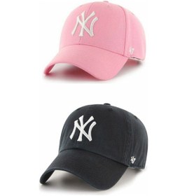 Resim Gyes Spor Ny Şapka Unisex 2'li Takım Arkası Cırtlı Ayarlanabilir Pembe Siyah. Pembe 