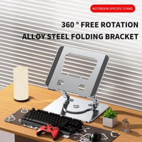 Resim ZR-104 360 Derece Dönen Tabanlı Katlanabilir Taşınabilir Laptop Standı 