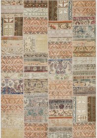 Resim Büyüleyici Desenlerle Bezeli Patchwork Halı 230x160 Cm 6371 