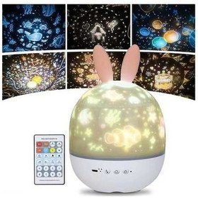 Resim Fastbuy Çocuklar İçin Yıldızlı Gökyüzü Projektörü, 360 Müzikli Led Gece Lambası, Zamanlayıcı Ve Uzaktan Kumanda 