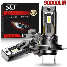 Resim Mufunye Grafen T7s Oto Led Far H7, Direk Takım, 1:1 Kayıpsız Kurulum, Siyah Kafa Ampulü H7 Kısa 