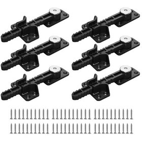 Resim Suntek 6pcs Kesit Kanepe Konektörü Ofisi Çok Fonksiyonlu Braketi Siyah 