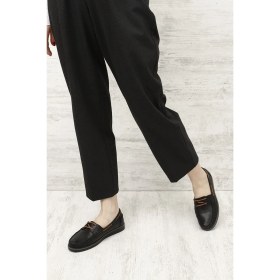 Resim Gönderi(r) Kadın Siyah Bağcıklı Hakiki Deri Comfort Ayakkabı 