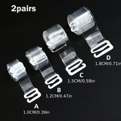 Resim 2 çift Geniş 1.0cm, 1.2cm, 1.5cm, 1.8cm Şeffaf Sütyen Askısı 
