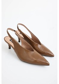 Resim Karamel Arkası Açık Topuklu Ayakkabı 25088 Karamel 
