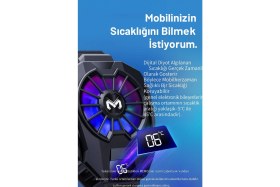 Resim Polhammobile Polham RGB 5-8.45 inç Dijital Göstergeli Tablet Soğutucu Telefon Gamer Oyuncu Radyatör Soğutma Fanı 