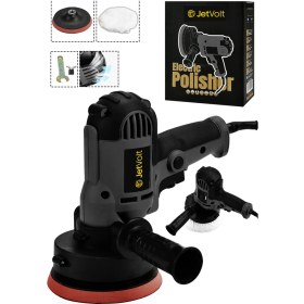 Resim JetVolt 12V 8 Kademli Cila Pasta Parlatma Polisaj Makinesi - Siyah 