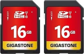 Resim Gigastone 16 GB SDHC Hafıza Kartı 2 Paket UHS-I U1 Sınıf 10 kadar 80 MB/sn Canon Sony Nikon Olympus PC Dijital Kamera 
