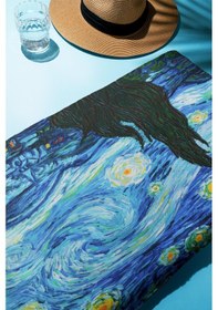 Resim Dijital Baskı Plaj Deniz Havlusu Yıldızlı Geceler Desenli Peştamal Hvl0220 Renkli 