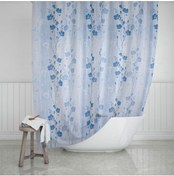Resim Zethome Banyo Perdesi 1x180x200 Tek Kanat Duş Perdesi Halka Hediyeli Duşakabin Seti 4246 