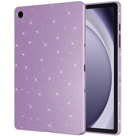 Resim Galaxy Tab S8 Simli Parlak Görünümlü Uyumlu Zore Tablet Koton Kılıf-lila 