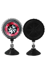 Resim OTO SÜSLEN İSTANBUL Araç İçi Pusula Cama Vantuzlu Aksesuar Pusula Kırmızı ışıklı 