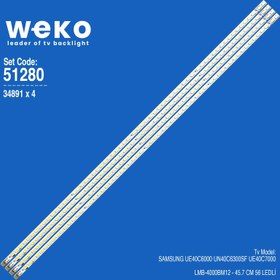 Resim Samsung UN40C6300SF 40'' 4 Adet Tv Led Bar 