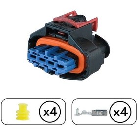 Resim Debimetre Soketi Mavi 4 Pin Kablosuz 